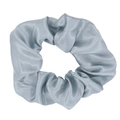 Elastic blue satin hair scrunchie with smooth silk finish for women and girls - Royal Blue