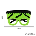 Green Frankenstein felt Halloween glasses prop for party, size 16cm x 10cm, weight 18.3g - Zombie Head