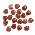 Handcrafted heart shaped goldstone loose beads with sparkling reddish brown finish - Gold Sandstone