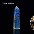 Blue and yellow smelting crystal hexagonal point column with rich internal textures - Yellow Smelted Stone / Single Point 5-6cm