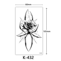 Waterproof temporary tattoo sticker K-432 featuring spider, web, and rose designs - K-432 Rose Spiderweb