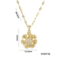 Collana con ciondolo a fiocco di neve rotante dorato con cristalli scintillanti e dimensioni - Oro (307)