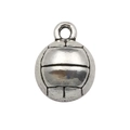 Antique silver finish volleyball sports pendant charm made of high-quality alloy metal - Volleyball