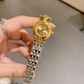 Elegante reloj de mujer bicolor oro y plata con esfera de números romanos - Bicolor Oro Plata