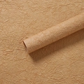Artistic stone texture wrapping paper in light camel beige with deep crinkled patterns - 60x60cm (5 Sheets) / Kraft Color