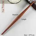 Ebony wood rolling pin 25cm in spindle shape for non-stick dough rolling - Tapered Solid Wood Rolling Pin 25*2cm