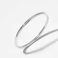Bracelet jonc minimaliste en acier inoxydable argenté avec finition miroir polie - Argent (PA1045)
