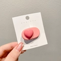 Sweet pink Y2K heart BB hair clip with matte resin finish on a display card - Frosted Heart / Pink Heart