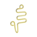 Handgefertigter welliger goldener Nasenring aus Edelstahl mit spiralförmigem Draht - Stil 1 Gold