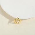 Anillo de estrella dorado vintage francés con diseño abierto ajustable para un estilo retro - Color Oro 14K Estrella de Mar (JZ0414)