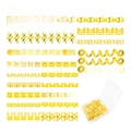 Set di 103 pezzi di gioielli per capelli dorati con anelli e clip in scatola portaoggetti - Set da 103 Pezzi (Con Scatola in PC) / Oro