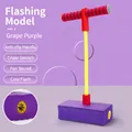Pogo jumper viola per bambini con maniglie antiscivolo e base con luci lampeggianti - Viola con luce e suono - Medio