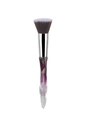 Flat top foundation brush with gradient purple bristles and faceted crystal handle - Purple Foundation Brush