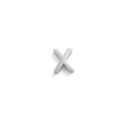 Polished silver stainless steel letter X pendant charm for DIY jewelry and necklaces - Letter X Silver Color