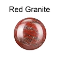 Polished Red Granite crystal sphere showing mottled red and black natural textures - Red Sesame Stone