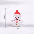 Miniature snowman figurine for Christmas DIY decor with red hat and scarf, 3.4cm height - 6# Snowman