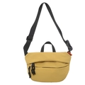 Borsa a tracolla gialla minimalista in nylon con tracolla regolabile e grande capacità - Giallo
