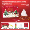 Christmas magnetic chess game set with 20 stones, rope, bag, and festive red packaging - Christmas Box + 20 Colorful Pieces + Rope