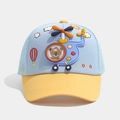Dettaglio del retro in rete blu e decoro elicottero 3D su cappellino bimbo - 52cm 2-5 Anni / Azzurro