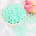 Frosted mint blue acrylic star-in-bead round spheres for DIY jewelry making - Mint Green Frosted Round 8mm (110pcs)