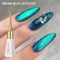 Dream Blue Cat's Eye UV/LED gel polish 10ml with shimmering turquoise shimmer effect - Dream Blue Cat Eye