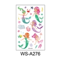 Waterproof mermaid cartoon temporary tattoo stickers for kids party, model WS-A276 - Mermaid (WS-A276)