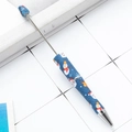 DIY plastic beaded pen with festive Christmas snowman patterns and reindeer motifs - Christmas Blue Type 2 (118)