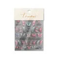 5D relief lace butterfly nail art stickers with vintage pink and blue patterns - Pink Blue Purple Butterfly Relief Style (to2523)