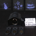 Black LED Christmas projector lamp with three interchangeable slides and holiday patterns - Style 06-Christmas Projector (3 Slides)