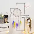 Dreamcatcher wall hanging with colorful feathers, 16cm diameter for boho home decor - Dream Candy Quality Selection / Default Quality Choice