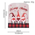 Christmas chair cover with gnome print, snowflake patterns and red buffalo plaid hem - Red Black Plaid Forest Gnome