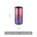 Pink and purple gradient 400ml coffee tumbler with 16cm height and black lid detail - 500ml / Gradient Pink