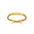 Modischer goldener Edelstahlring mit eingravierter Engelszahl 555 für Damen - 555