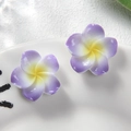 Dual-layer purple and yellow gradient resin frangipani flowers for DIY hair clips - Small Purple