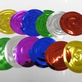Set of 12 colorful metallic foil hanging swirl decorations for wedding and party - Shiny Double Spiral-Multicolor (6pcs/pack)