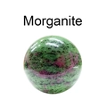 Polished green and pink natural crystal sphere gemstone 16mm feng shui decoration - Ruby Zoisite