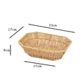 Faux rattan octagonal fruit basket in natural wood finish for tabletop snack storage - Rectangular Octagonal Yellow Small