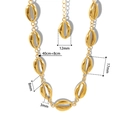 Parure collier coquillage doré avec dimensions 40cm plus 8cm de rallonge - 40cm+8cm / Collier Or