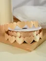 Champagne gold heart satin ribbon spool for romantic gift wrapping and DIY crafts - 2.5CM Width/9M Roll / Imperial Gold