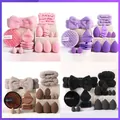 Beauty-Blender-Set mit Make-up-Schwämmen und Korallenfleece-Stirnband in vier Farben - Hautfarbenes Basis-Set