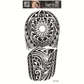 Polynesian tribal sun totem waterproof tattoo sticker black geometric pattern FF-151 - Tribal Style Totem (FF-151)