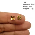 Calottes de perles en forme de fleurs dorées 6mm pour bijoux DIY et accessoires Hanfu - Accessoire de Pétale Doré (10#)