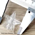 Transparent acrylic five-pointed star tree topper with a 5mm inner diameter socket hole - 3CM Transparent Radial Pattern Star (5mm Socket)
