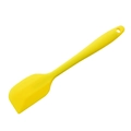 Vibrant yellow silicone kitchen spatula with hanging hole for home baking and cooking - Spatula / Yellow