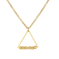 Collier géométrique doré avec perles rotatives anti-stress sur une chaîne en acier inoxydable - Collier Triangle / Doré