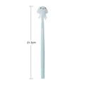 Hellblauer Quallen-Stift zur Stressbewältigung, 21,5cm Silikon-Gelschreiber für Schüler - 0,38mm/Schwarze Tinte / Blau