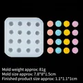 Molde de silicona de 16 cavidades para bolas de resina DIY con textura de roca - 16 Cavidades Bola / Transparente