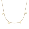 Élégant collier en acier inoxydable doré avec pendentif lettres LOVE sur fond blanc - Or