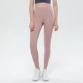 Mallas de yoga de talle alto rosa palo con efecto push-up y tejido suave cepillado - S / Rosa Loto