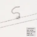 Detail of silver titanium steel lip chain featuring a lobster clasp and 5cm extension - Silver Stainless Steel Lip Chain